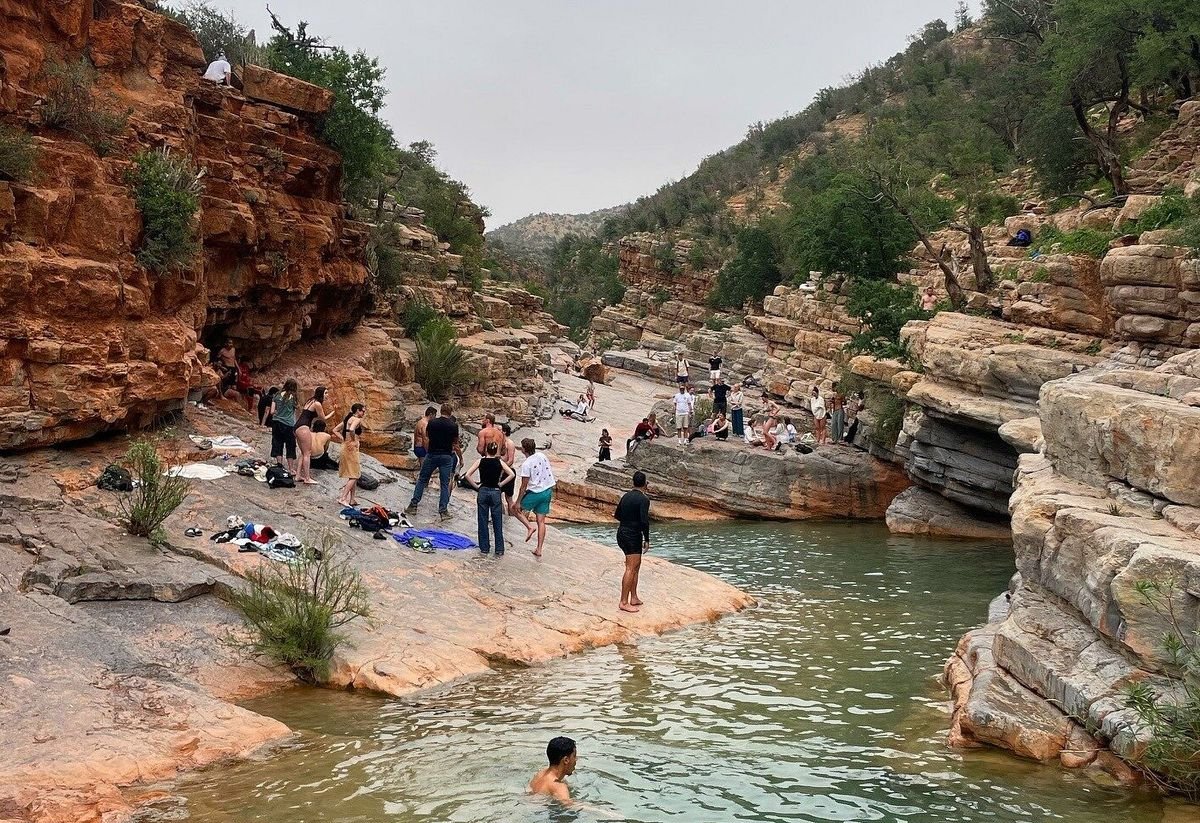 Piscines naturelles turquoise de Paradise Valley près d'Agadir