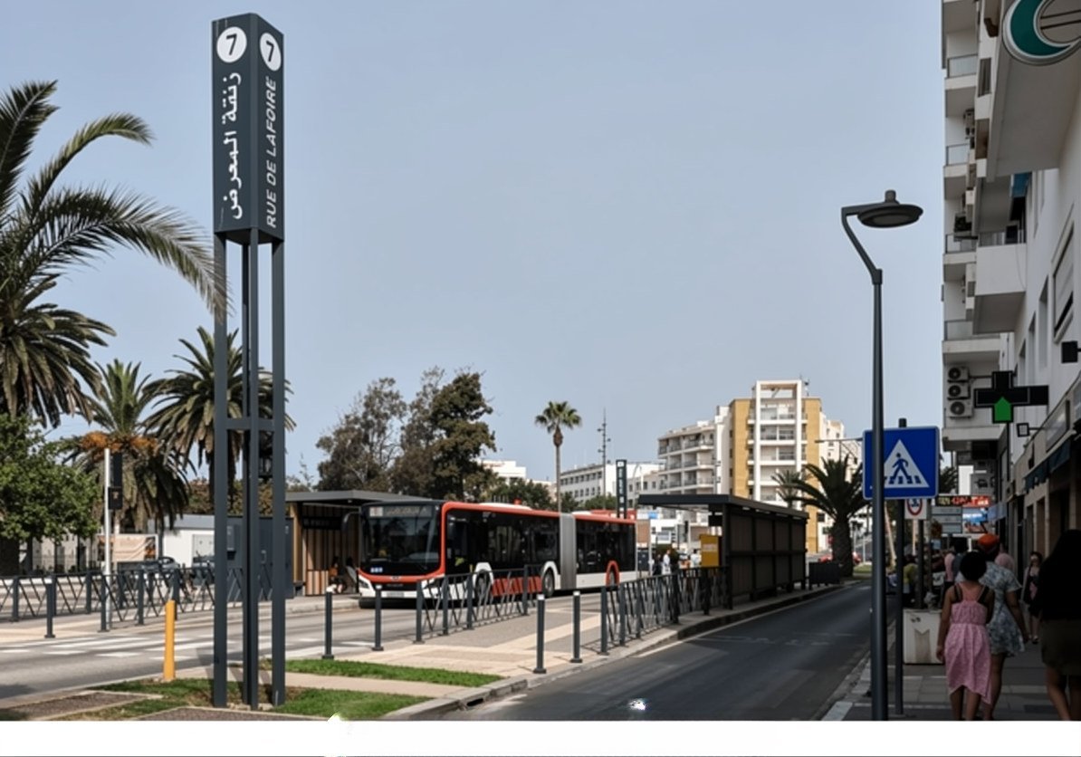 Station de bus ALSA dans le centre d'Agadir